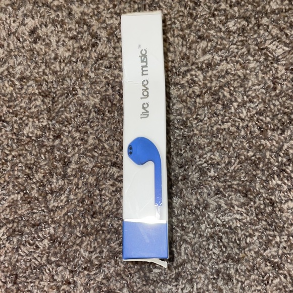 New Dark Blue Live Love Music Luxe Earbuds With In-Line Microphone - Picture 7 of 9